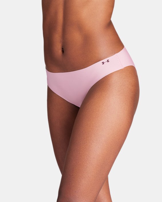 Women's UA Pure Stretch 3-Pack No Show Bikini in Pink image number 2